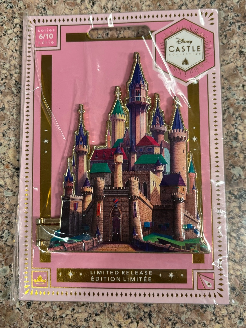 Disney Castle Collection Aurora Castle Pin Sleeping Beauty 6/10 NWT